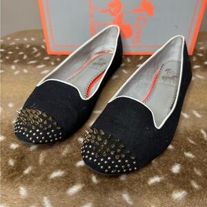 Circus by Sam Edelman Black Studded Women's Loafers